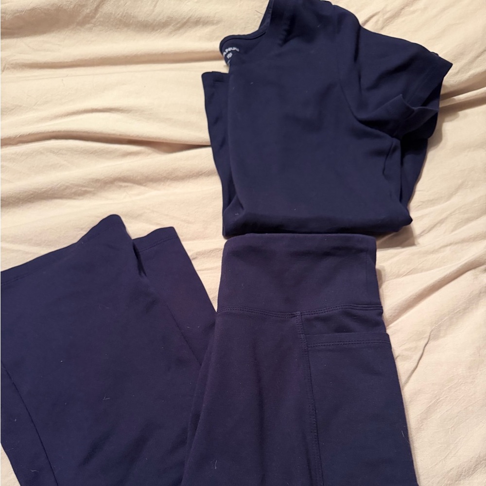 Jaanuu Navy High-Waist Leggings with Pocket